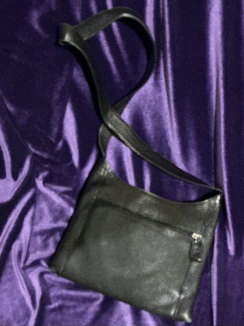 The Sak Leather Hobo Shoulder Bag with Zip Closure